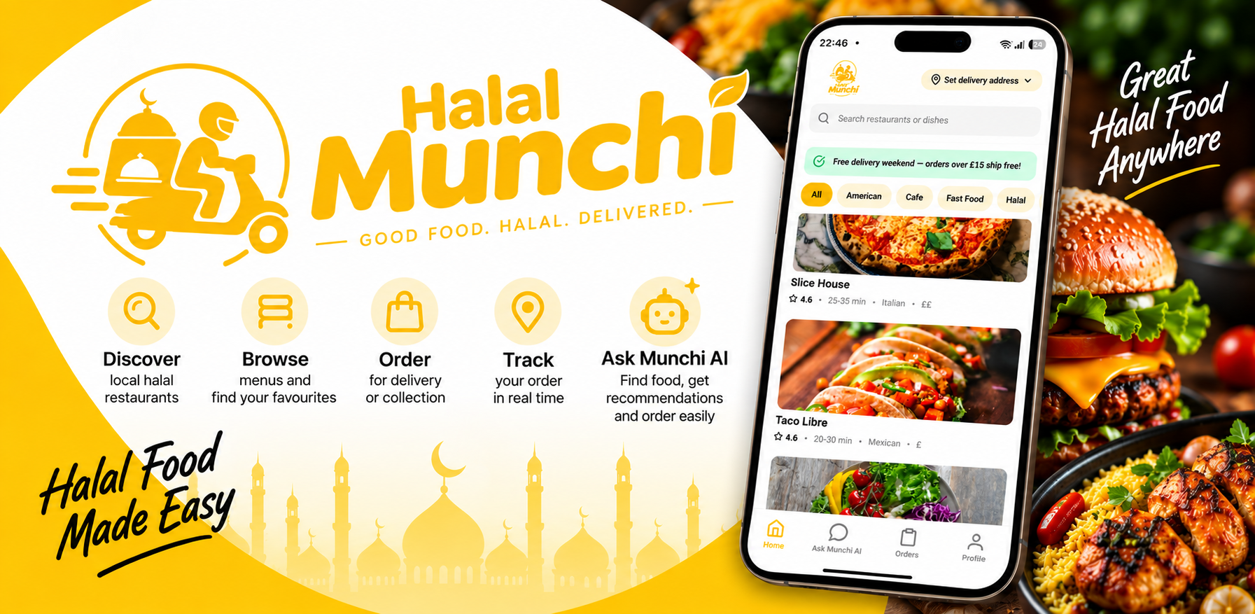 Halal Munchi app preview